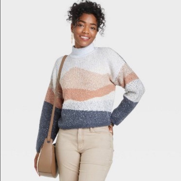 Universal Thread Sweaters - NWT Universal Thread Geometric Mock Turtleneck Sweater - XL